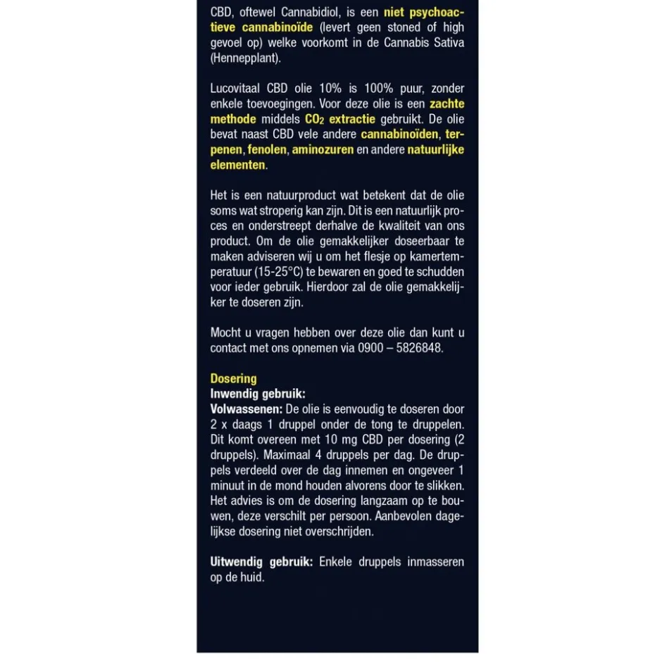 CBD 10% CBD Olie|Lucovitaal Sale