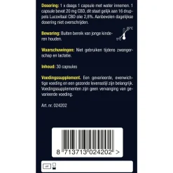 Lucovitaal CBD 20mg 100% Puur Capsules< Cbd