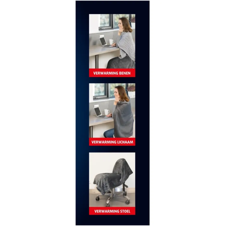Elektrische Cape, benen & stoel Warmte deken|Lucovitaal Best