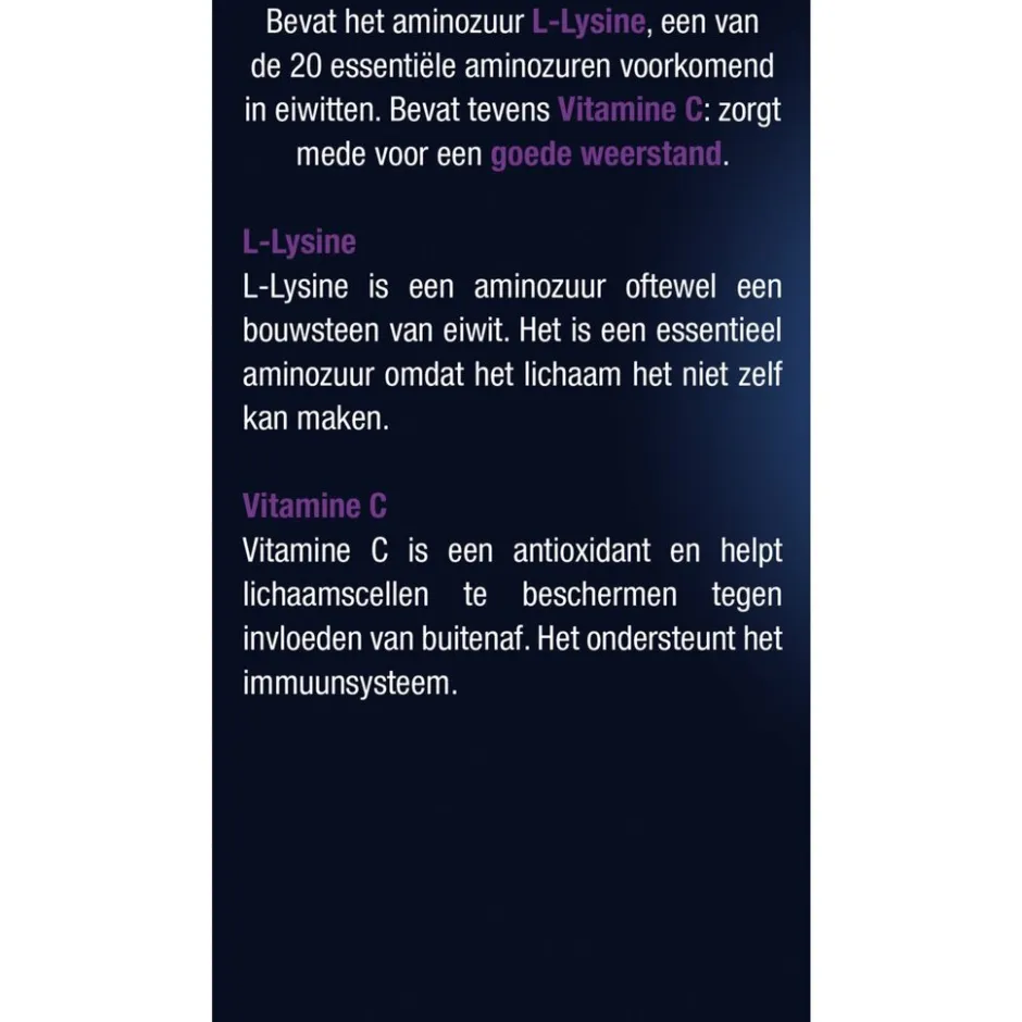 Lucovitaal L-Lysine Tabletten< Overige Supplementen