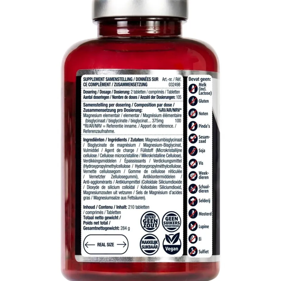 Magnesium 375mg Bisglycinaat Tabletten|Lucovitaal New
