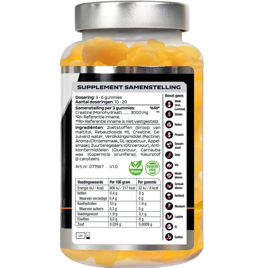 3000mg Creatine Monohydraat Gummies|Lucovitaal New