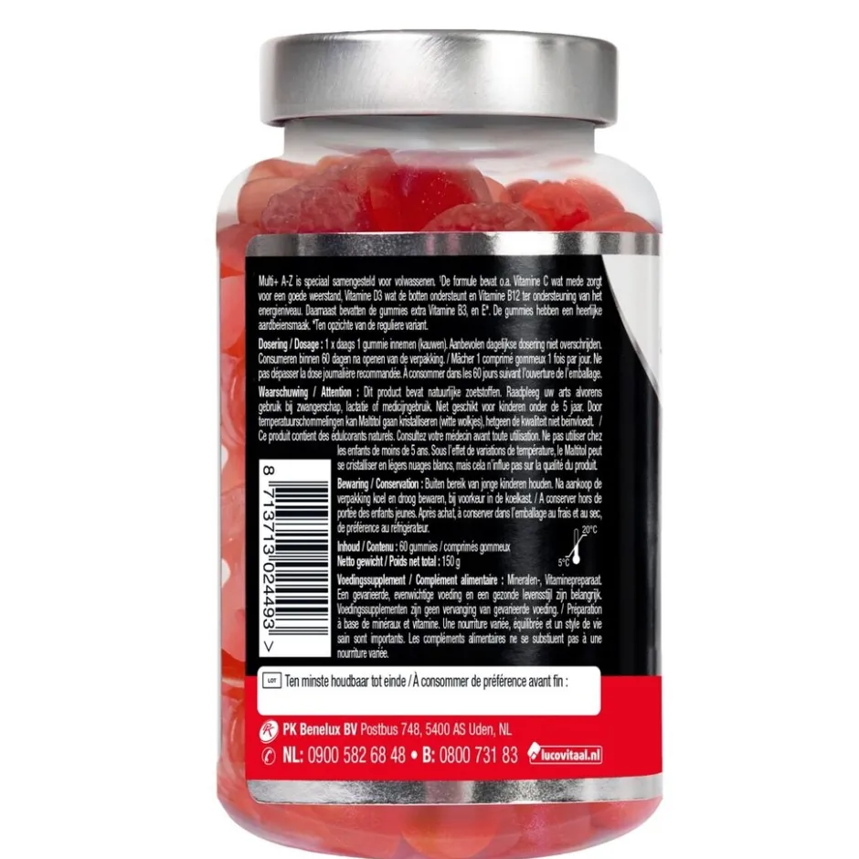Lucovitaal Multi+ A-Z Gummies< Weerstand En Energie|Vitamines