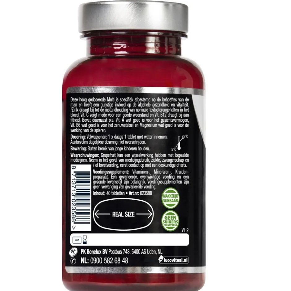 Lucovitaal Multi+ Compleet Man Tabletten< Weerstand En Energie|Vitamines