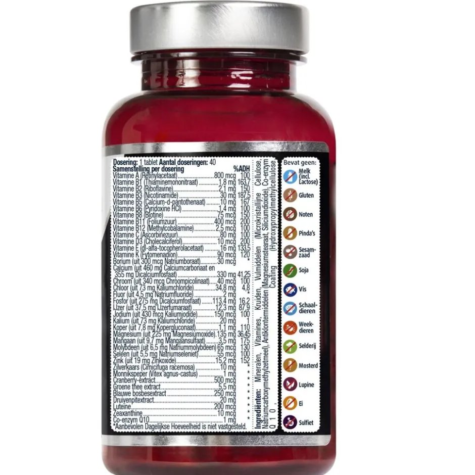 Lucovitaal Multi+ Compleet Vrouw Tabletten< Weerstand En Energie|Vitamines