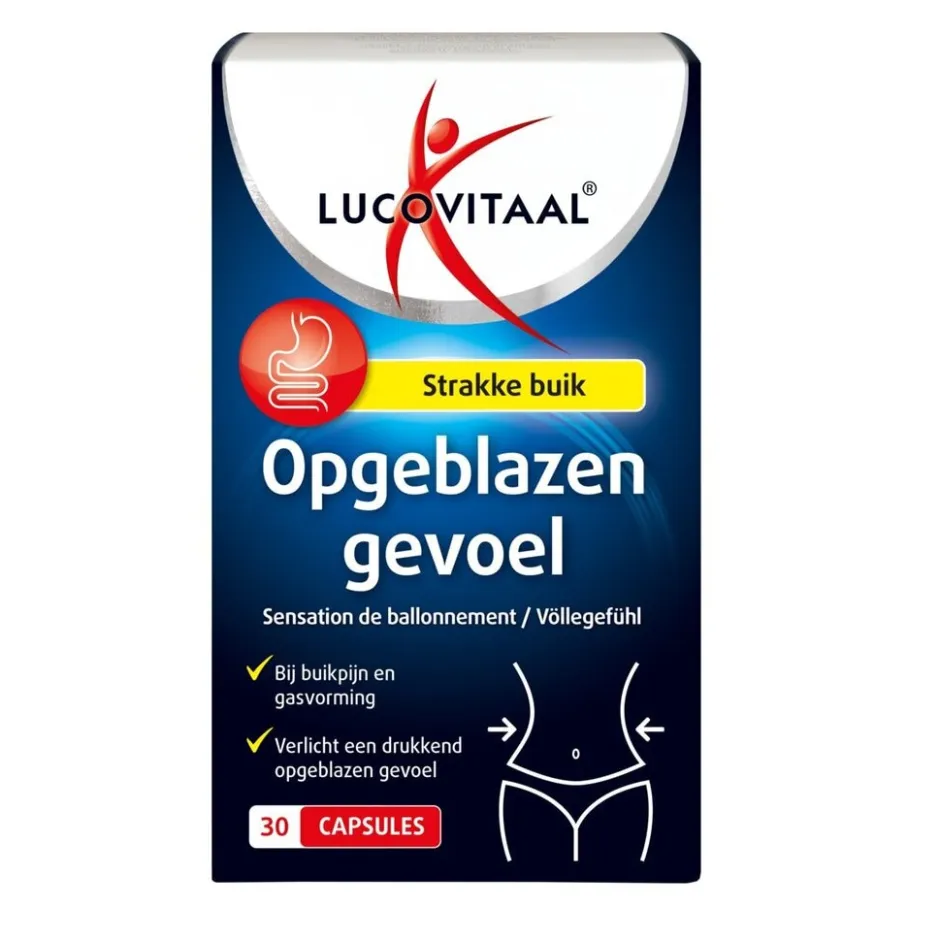 Lucovitaal Opgeblazen Gevoel Capsules< Overige Supplementen|Spijsvertering