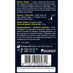 Lucovitaal Pre & Pro Biotica Capsules< Bacteriestammen