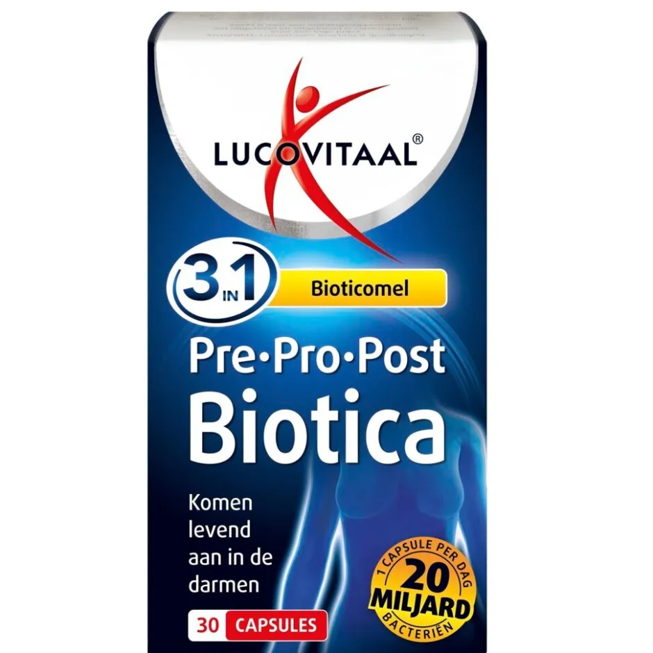 Lucovitaal Pre-Pro-Post Biotica Capsules< Bacteriestammen