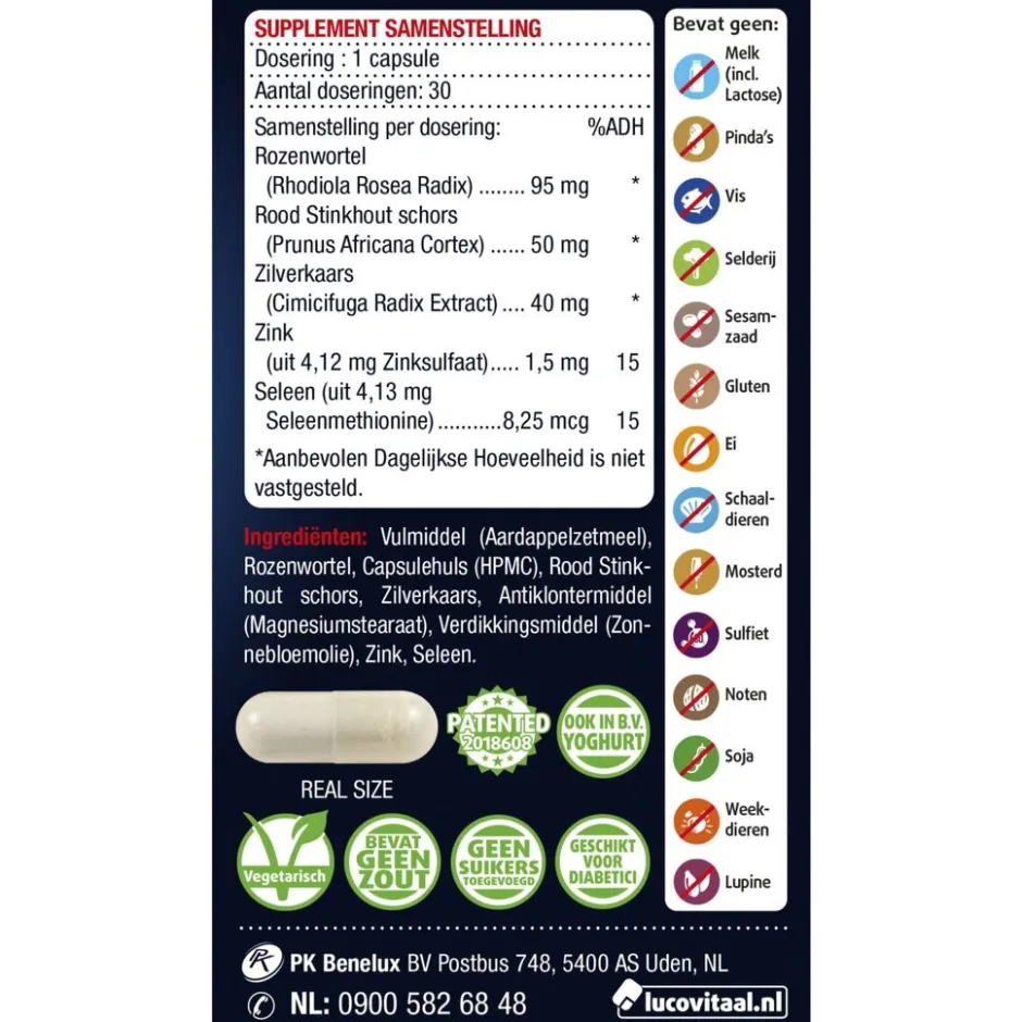 Prostaat Potentie & Urinewegen Capsules|Lucovitaal Outlet