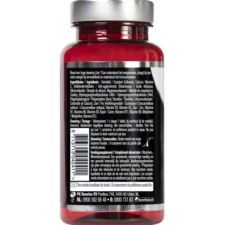Lucovitaal Sterk IJzer Complex + Vitaminen & Mineralen Tabletten< Mineralen