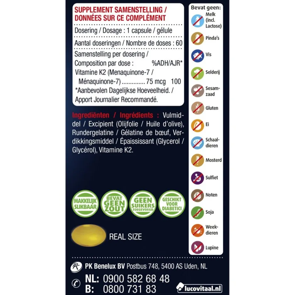 Vitamine K2 Capsules|Lucovitaal Outlet