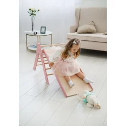 Luna Toys Houten Klimrek met Glijbaan< Speeltoestellen|Houten Klimrekken