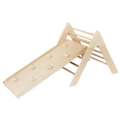 Luna Toys Naturel ECO Houten Klimrek met Glijbaan< Speeltoestellen|Verrassend Speelgoedvoordeel