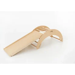 Luna Toys Naturel ECO Houten Klimrek met Glijbaan< Speeltoestellen|Verrassend Speelgoedvoordeel