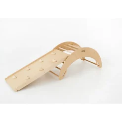Naturel Houten Klimrek met Glijbaan|Luna Toys Best