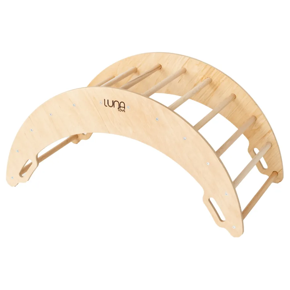 Luna Toys Naturel Houten Klimboog< Houten Klimrekken