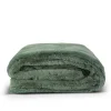 Lunetta Rabbit Fur Plaid Florence - green - 130x170cm| Clearance