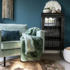 Lunetta Rabbit Fur Plaid Florence - green - 130x170cm| Clearance