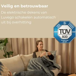 Luvego Elektrische Bovendeken Fleece Warmte deken< Slapen|Warmteproducten