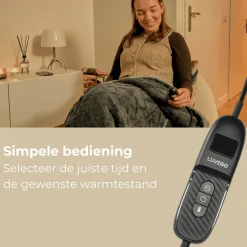 Elektrische Bovendeken Warmte deken met Fleece/Sherpa Plaid|Luvego Hot