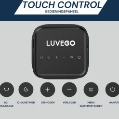 Luvego Elektrische Kachel Zwart< Kachels