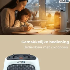 Luvego Elektrische Kachel 1800W< Kachels