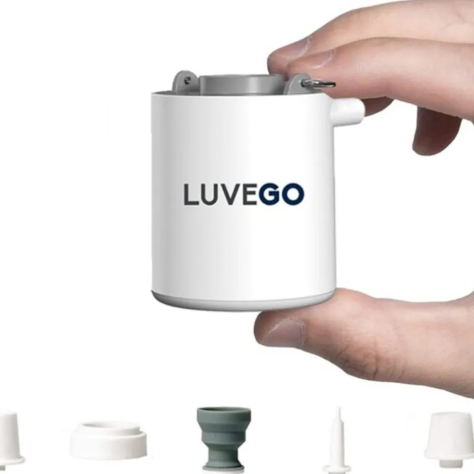 Luvego luchtbed pomp MINI PUMP - Oplaadbare luchtbedpomp - 400LM lantaarn - 3-in-1< Buiten En Vrije Tijd