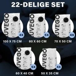 Vacuumzakken Kleding & Dekbedden 23 Stuks / 5 Maten Reiszakken Vacuum Opbergzakken|Luvego Sale