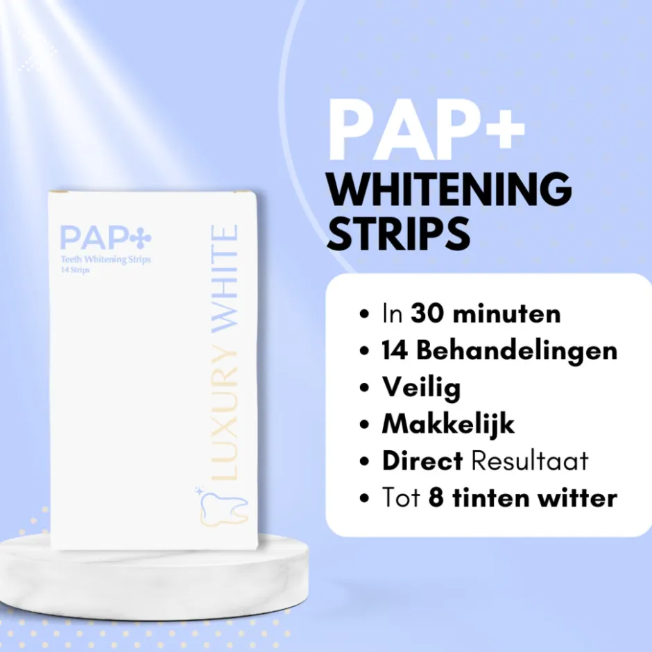 Luxury White Whitening Strips< Whitening Producten