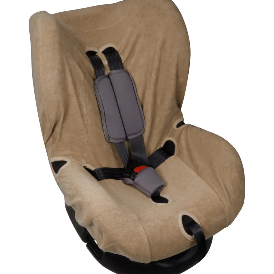 MamaLoes Badstof Nougat Groep 1+ Autostoelhoes< Autostoelaccessoires