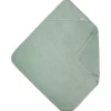MamaLoes Badstof Stone Green Badcape< Badcapes En Badjassen