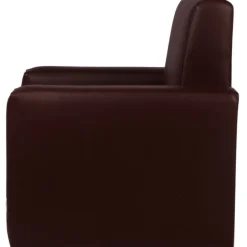 Jamie Zwart Leren Kinderfauteuil|MamaLoes