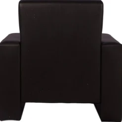 Jamie Zwart Leren Kinderfauteuil|MamaLoes