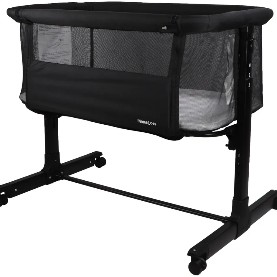 Noé Zwart Co-Sleeper Wieg aan Bed|MamaLoes Hot