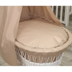 MamaLoes Pure Beige Deluxe Wit Baby Wiegje< Wiegen