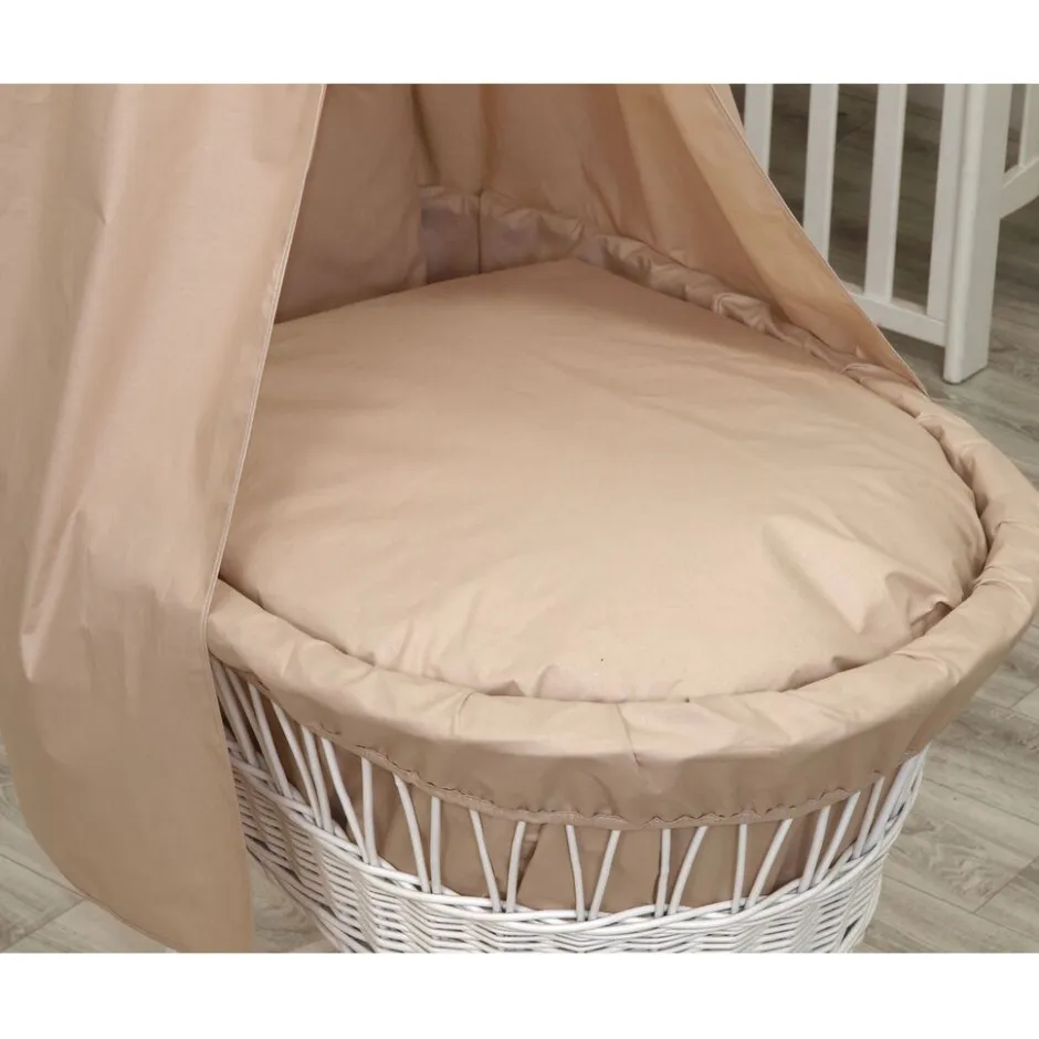 MamaLoes Pure Beige Deluxe Wit Baby Wiegje< Wiegen