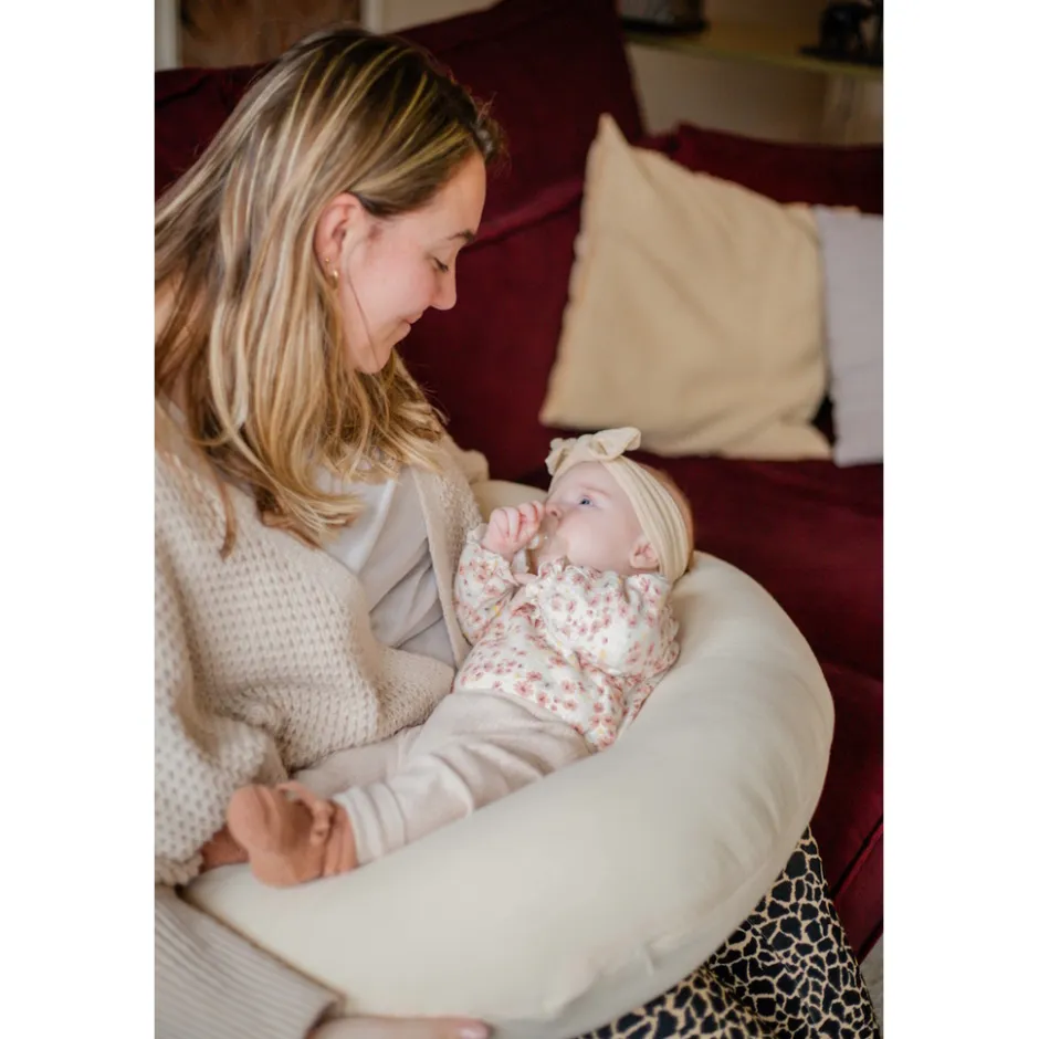 Soft Cotton Ecru Medium Voedingskussen|MamaLoes