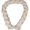 MamaLoes Soft Cotton Ecru 210 cm Braided Bedbumper< Bedbumper