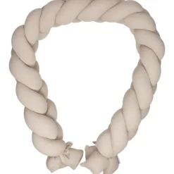 MamaLoes Soft Cotton Ecru 210 cm Braided Bedbumper< Bedbumper