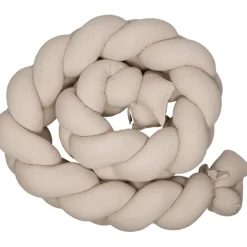 MamaLoes Soft Cotton Ecru 210 cm Braided Bedbumper< Bedbumper