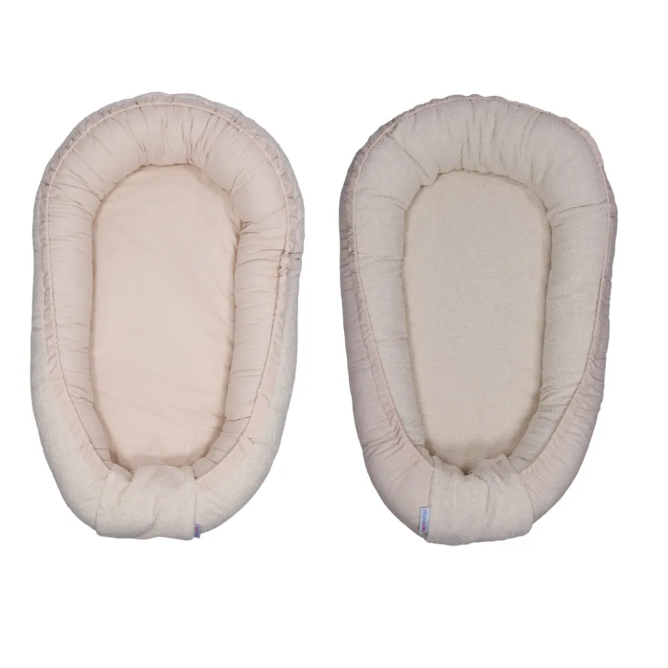 Teddy Boucle Naturel Omkeerbaar Babynest|MamaLoes Hot