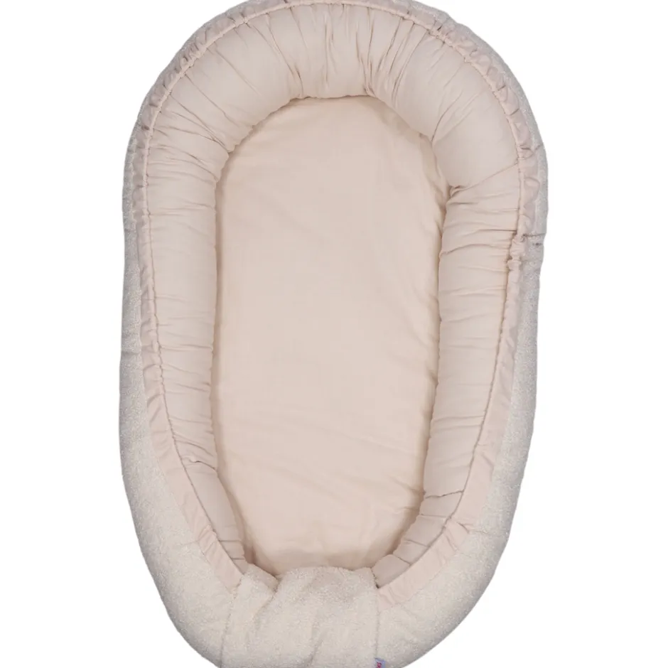 Teddy Boucle Naturel Omkeerbaar Babynest|MamaLoes Hot