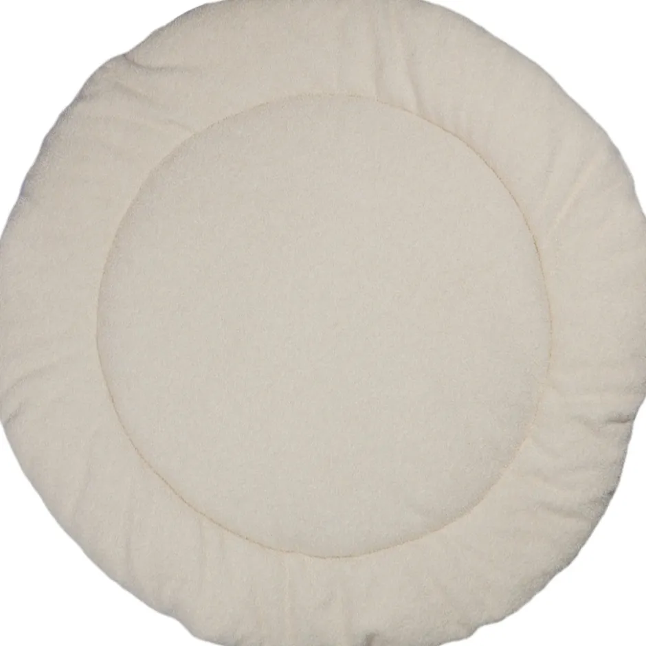 MamaLoes Teddy Boucle Naturel 90 cm Rond Omkeerbaar Boxkleed< Boxkleden