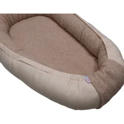 MamaLoes Teddy Boucle Nougat Omkeerbaar Babynest< Babynestjes