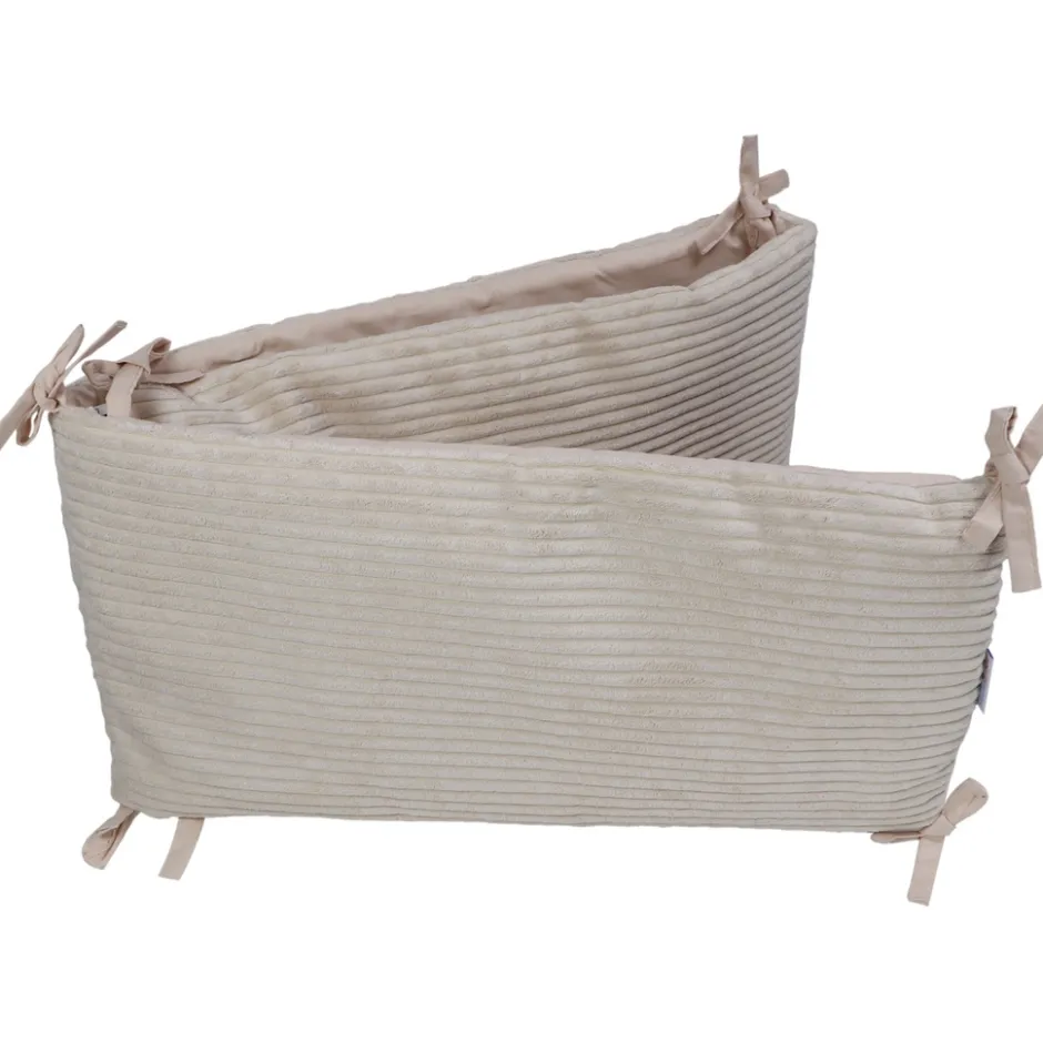 Velours Rib Beige 30 x 180 cm Bedbumper|MamaLoes