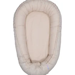 MamaLoes Velours Rib Beige Omkeerbaar Babynest< Babynestjes