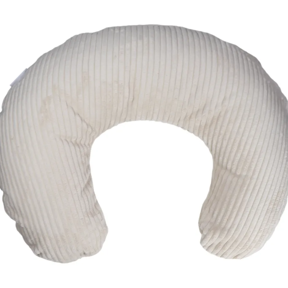MamaLoes Velours Rib Beige Medium Voedingskussen< Voedingskussens
