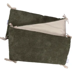 MamaLoes Velours Rib Groen 30 x 180 cm Bedbumper< Bedbumper
