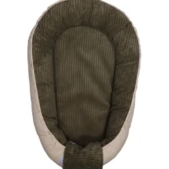 MamaLoes Velours Rib Groen Omkeerbaar Babynest< Babynestjes