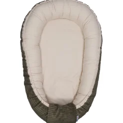 MamaLoes Velours Rib Groen Omkeerbaar Babynest< Babynestjes